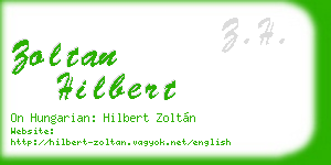 zoltan hilbert business card